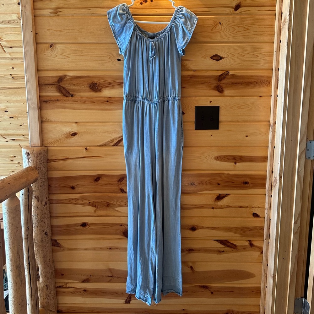 MAX Jeans Wide Leg Jumpsuit, Short Sleeve, Small